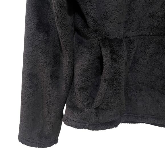 The North Face Jacket Womens Small Black Fuzzy Fleece Quarter Zip Pullover - Picture 4 of 8